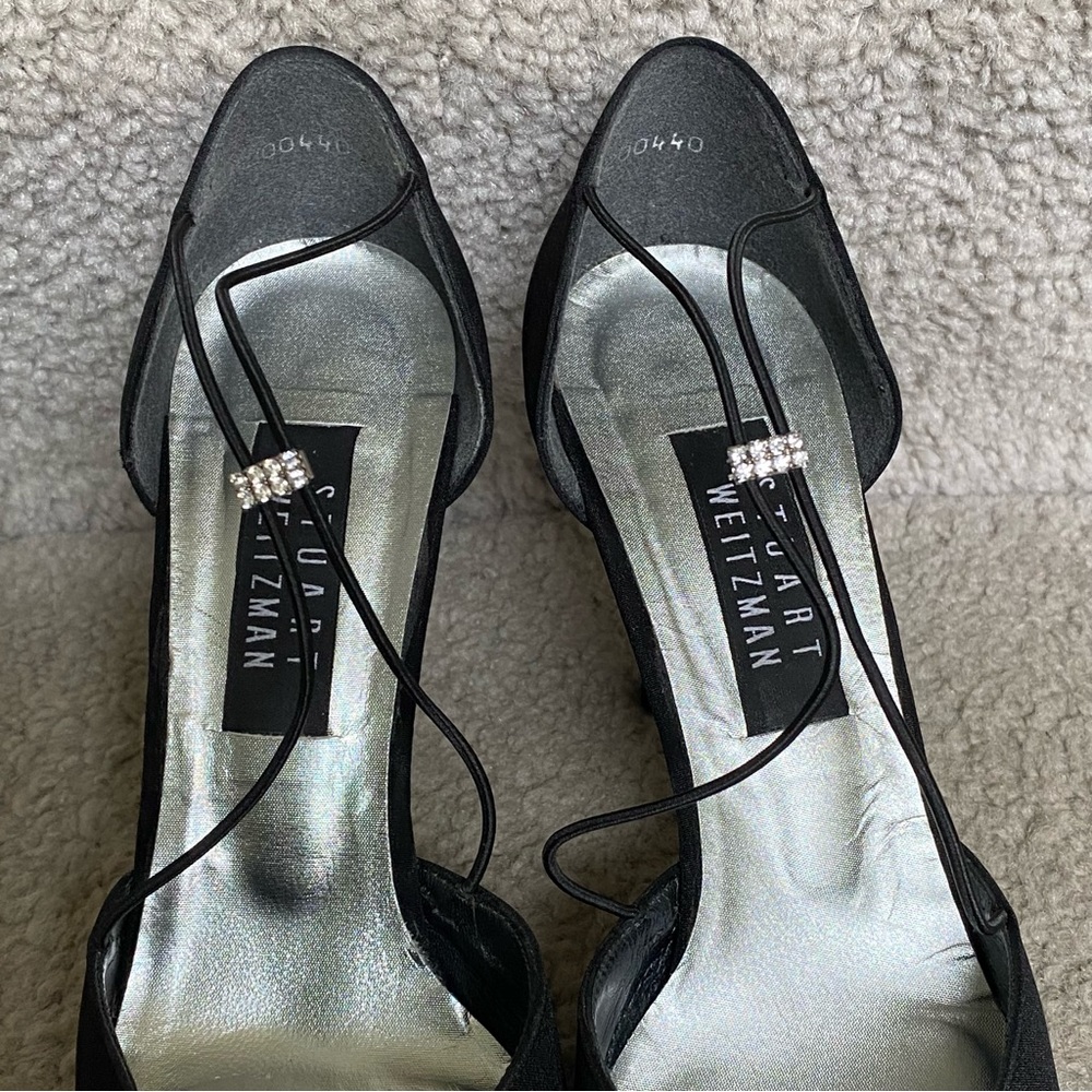 Stuart Weitzman Canvas Crystal Embellishments D'o… - image 2